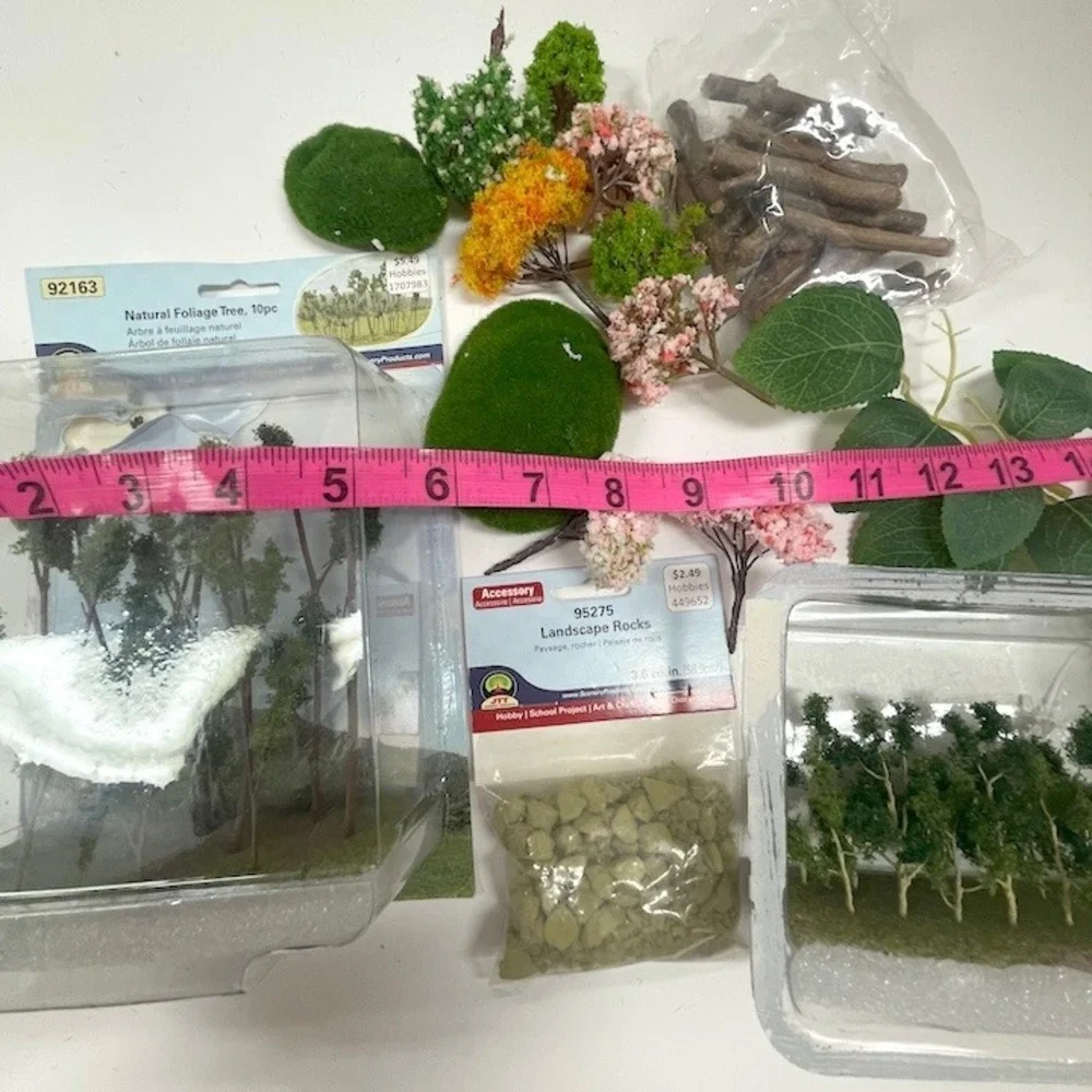 Hobby Model Scenery Natural Foliage Tree Landscape Rocks Bundle Kit